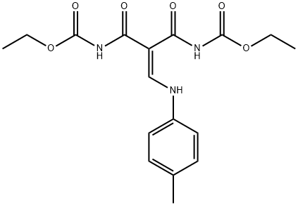 ethyl 2-{[(ethoxycarbonyl)amino]carbonyl}-3-(4-toluidino)acryloylcarbamate 结构式