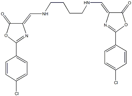 2-(4-chlorophenyl)-4-{[(4-{[(2-(4-chlorophenyl)-5-oxo-1,3-oxazol-4(5H)-ylidene)methyl]amino}butyl)amino]methylene}-1,3-oxazol-5(4H)-one,444794-03-0,结构式