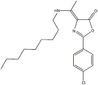 2-(4-chlorophenyl)-4-[1-(nonylamino)ethylidene]-1,3-oxazol-5(4H)-one Structure