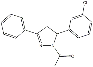 1-acetyl-5-(3-chlorophenyl)-3-phenyl-4,5-dihydro-1H-pyrazole|