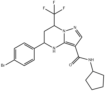 5-(4-bromophenyl)-N-cyclopentyl-7-(trifluoromethyl)-4,5,6,7-tetrahydropyrazolo[1,5-a]pyrimidine-3-carboxamide|