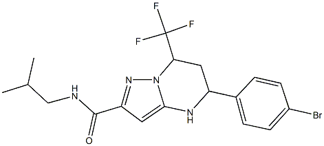 5-(4-bromophenyl)-N-isobutyl-7-(trifluoromethyl)-4,5,6,7-tetrahydropyrazolo[1,5-a]pyrimidine-2-carboxamide Struktur