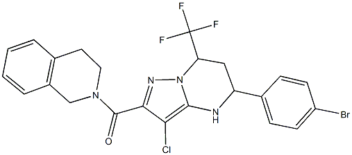 444904-89-6 2-{[5-(4-bromophenyl)-3-chloro-7-(trifluoromethyl)-4,5,6,7-tetrahydropyrazolo[1,5-a]pyrimidin-2-yl]carbonyl}-1,2,3,4-tetrahydroisoquinoline