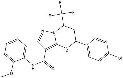 5-(4-bromophenyl)-N-(2-methoxyphenyl)-7-(trifluoromethyl)-4,5,6,7-tetrahydropyrazolo[1,5-a]pyrimidine-3-carboxamide Structure