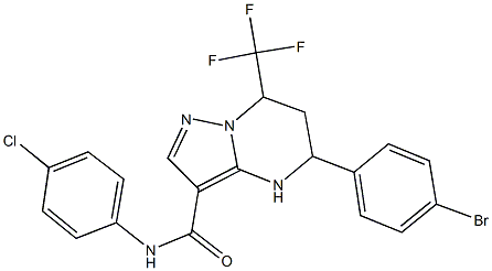 5-(4-bromophenyl)-N-(4-chlorophenyl)-7-(trifluoromethyl)-4,5,6,7-tetrahydropyrazolo[1,5-a]pyrimidine-3-carboxamide Struktur