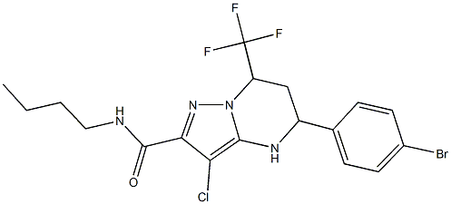444905-14-0 5-(4-bromophenyl)-N-butyl-3-chloro-7-(trifluoromethyl)-4,5,6,7-tetrahydropyrazolo[1,5-a]pyrimidine-2-carboxamide