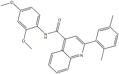 N-(2,4-dimethoxyphenyl)-2-(2,5-dimethylphenyl)-4-quinolinecarboxamide Structure