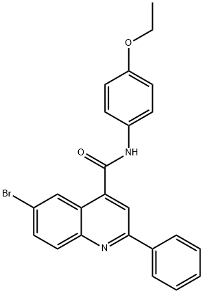 6-bromo-N-(4-ethoxyphenyl)-2-phenyl-4-quinolinecarboxamide,444905-33-3,结构式