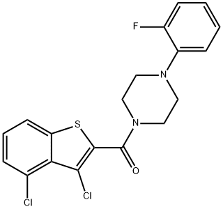 1-[(3,4-dichloro-1-benzothien-2-yl)carbonyl]-4-(2-fluorophenyl)piperazine Struktur
