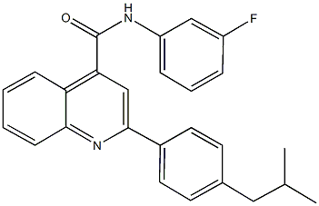 N-(3-fluorophenyl)-2-(4-isobutylphenyl)-4-quinolinecarboxamide Structure