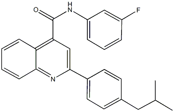 N-(3-fluorophenyl)-2-(4-isobutylphenyl)-4-quinolinecarboxamide,444905-47-9,结构式