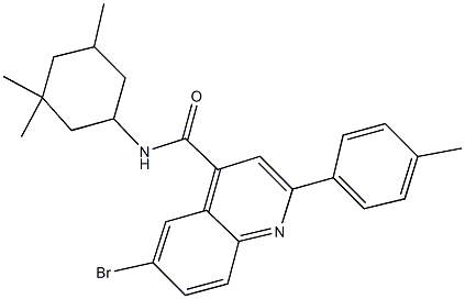 6-bromo-2-(4-methylphenyl)-N-(3,3,5-trimethylcyclohexyl)-4-quinolinecarboxamide,444905-63-9,结构式