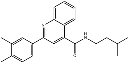 2-(3,4-dimethylphenyl)-N-isopentylquinoline-4-carboxamide Structure