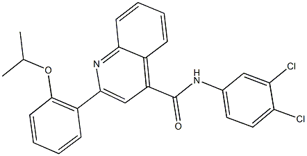 N-(3,4-dichlorophenyl)-2-(2-isopropoxyphenyl)quinoline-4-carboxamide 结构式