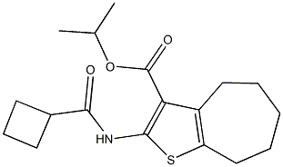 isopropyl 2-[(cyclobutylcarbonyl)amino]-5,6,7,8-tetrahydro-4H-cyclohepta[b]thiophene-3-carboxylate,444905-84-4,结构式