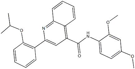N-(2,4-dimethoxyphenyl)-2-(2-isopropoxyphenyl)quinoline-4-carboxamide Struktur