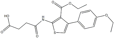 4-{[3-(ethoxycarbonyl)-4-(4-ethoxyphenyl)-2-thienyl]amino}-4-oxobutanoic acid Struktur