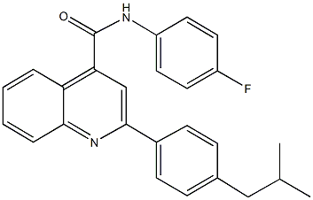 N-(4-fluorophenyl)-2-(4-isobutylphenyl)-4-quinolinecarboxamide Struktur