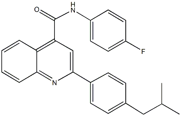 N-(4-fluorophenyl)-2-(4-isobutylphenyl)-4-quinolinecarboxamide,444906-02-9,结构式