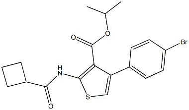 isopropyl 4-(4-bromophenyl)-2-[(cyclobutylcarbonyl)amino]-3-thiophenecarboxylate 结构式