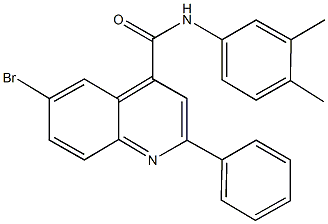 6-bromo-N-(3,4-dimethylphenyl)-2-phenyl-4-quinolinecarboxamide,444906-44-9,结构式