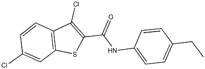 3,6-dichloro-N-(4-ethylphenyl)-1-benzothiophene-2-carboxamide Structure