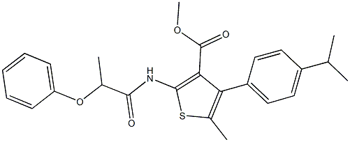 methyl 4-(4-isopropylphenyl)-5-methyl-2-[(2-phenoxypropanoyl)amino]-3-thiophenecarboxylate|