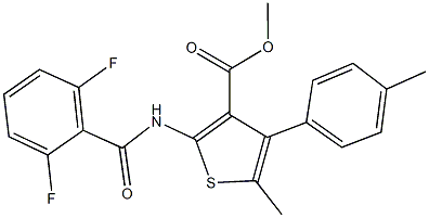 444906-69-8 methyl 2-[(2,6-difluorobenzoyl)amino]-5-methyl-4-(4-methylphenyl)-3-thiophenecarboxylate
