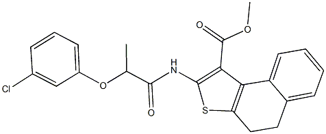 methyl 2-{[2-(3-chlorophenoxy)propanoyl]amino}-4,5-dihydronaphtho[2,1-b]thiophene-1-carboxylate Structure