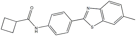 N-[4-(6-methyl-1,3-benzothiazol-2-yl)phenyl]cyclobutanecarboxamide Struktur