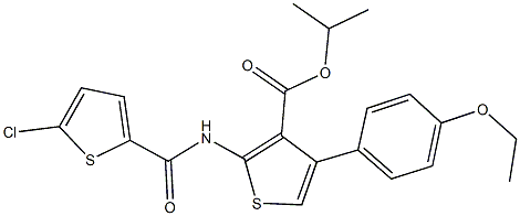 isopropyl 2-{[(5-chloro-2-thienyl)carbonyl]amino}-4-(4-ethoxyphenyl)-3-thiophenecarboxylate|