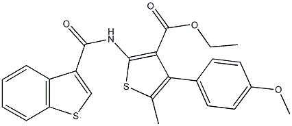 444907-42-0 ethyl 2-[(1-benzothien-3-ylcarbonyl)amino]-4-(4-methoxyphenyl)-5-methyl-3-thiophenecarboxylate