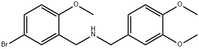 (5-bromo-2-methoxyphenyl)-N-(3,4-dimethoxybenzyl)methanamine 结构式