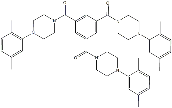 1-(3,5-bis{[4-(2,5-dimethylphenyl)-1-piperazinyl]carbonyl}benzoyl)-4-(2,5-dimethylphenyl)piperazine,444907-54-4,结构式