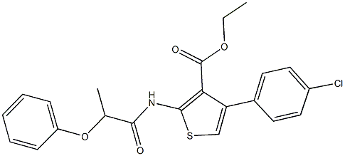 ethyl 4-(4-chlorophenyl)-2-[(2-phenoxypropanoyl)amino]-3-thiophenecarboxylate|