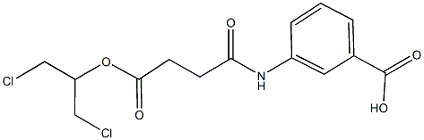 3-({4-[2-chloro-1-(chloromethyl)ethoxy]-4-oxobutanoyl}amino)benzoic acid|