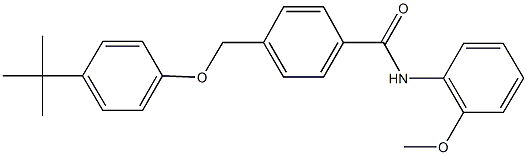 4-[(4-tert-butylphenoxy)methyl]-N-(2-methoxyphenyl)benzamide,444908-11-6,结构式