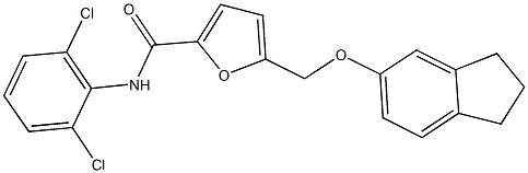 N-(2,6-dichlorophenyl)-5-[(2,3-dihydro-1H-inden-5-yloxy)methyl]-2-furamide Structure