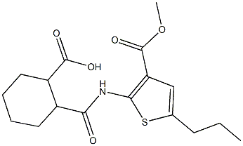 2-({[3-(methoxycarbonyl)-5-propylthien-2-yl]amino}carbonyl)cyclohexanecarboxylic acid,444908-77-4,结构式