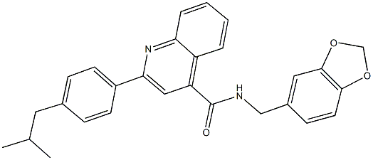 444908-79-6 N-(1,3-benzodioxol-5-ylmethyl)-2-(4-isobutylphenyl)-4-quinolinecarboxamide