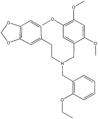 N-[2-(1,3-benzodioxol-5-yl)ethyl]-N-(2-ethoxybenzyl)-N-(2,4,5-trimethoxybenzyl)amine Structure