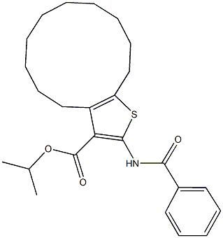 isopropyl 2-(benzoylamino)-4,5,6,7,8,9,10,11,12,13-decahydrocyclododeca[b]thiophene-3-carboxylate|