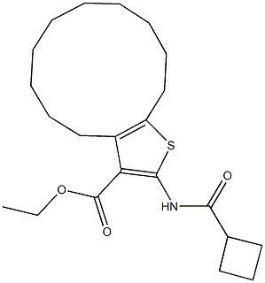 444909-09-5 ethyl 2-[(cyclobutylcarbonyl)amino]-4,5,6,7,8,9,10,11,12,13-decahydrocyclododeca[b]thiophene-3-carboxylate