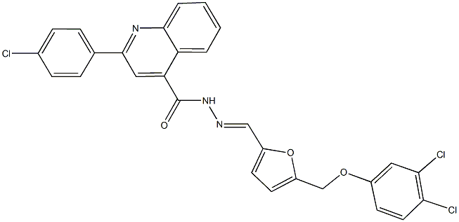 2-(4-chlorophenyl)-N'-({5-[(3,4-dichlorophenoxy)methyl]-2-furyl}methylene)-4-quinolinecarbohydrazide|