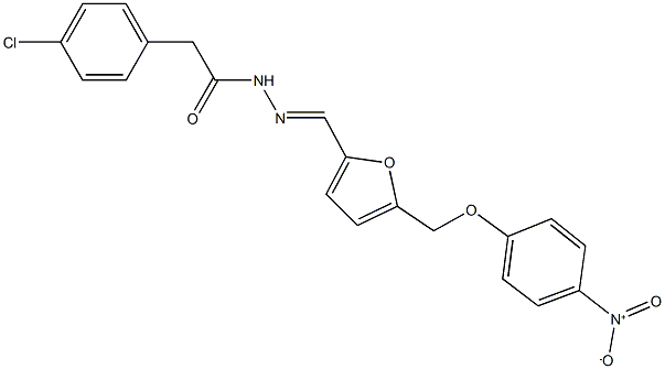 444909-39-1 2-(4-chlorophenyl)-N'-{[5-({4-nitrophenoxy}methyl)-2-furyl]methylene}acetohydrazide