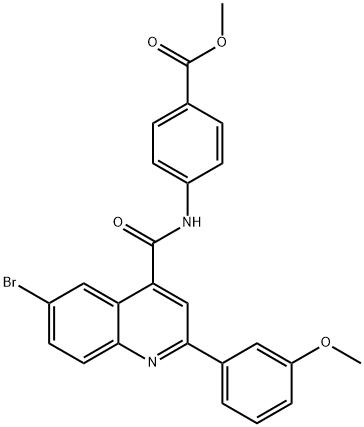 methyl 4-({[6-bromo-2-(3-methoxyphenyl)-4-quinolinyl]carbonyl}amino)benzoate Structure