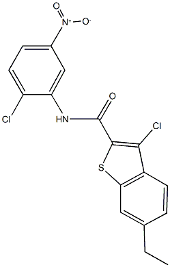 3-chloro-N-{2-chloro-5-nitrophenyl}-6-ethyl-1-benzothiophene-2-carboxamide|