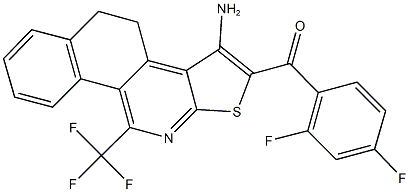 [3-amino-10-(trifluoromethyl)-4,5-dihydrobenzo[h]thieno[2,3-c]isoquinolin-2-yl](2,4-difluorophenyl)methanone Structure