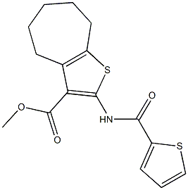 methyl 2-[(2-thienylcarbonyl)amino]-5,6,7,8-tetrahydro-4H-cyclohepta[b]thiophene-3-carboxylate|