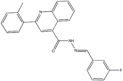 N'-(3-fluorobenzylidene)-2-(2-methylphenyl)-4-quinolinecarbohydrazide|